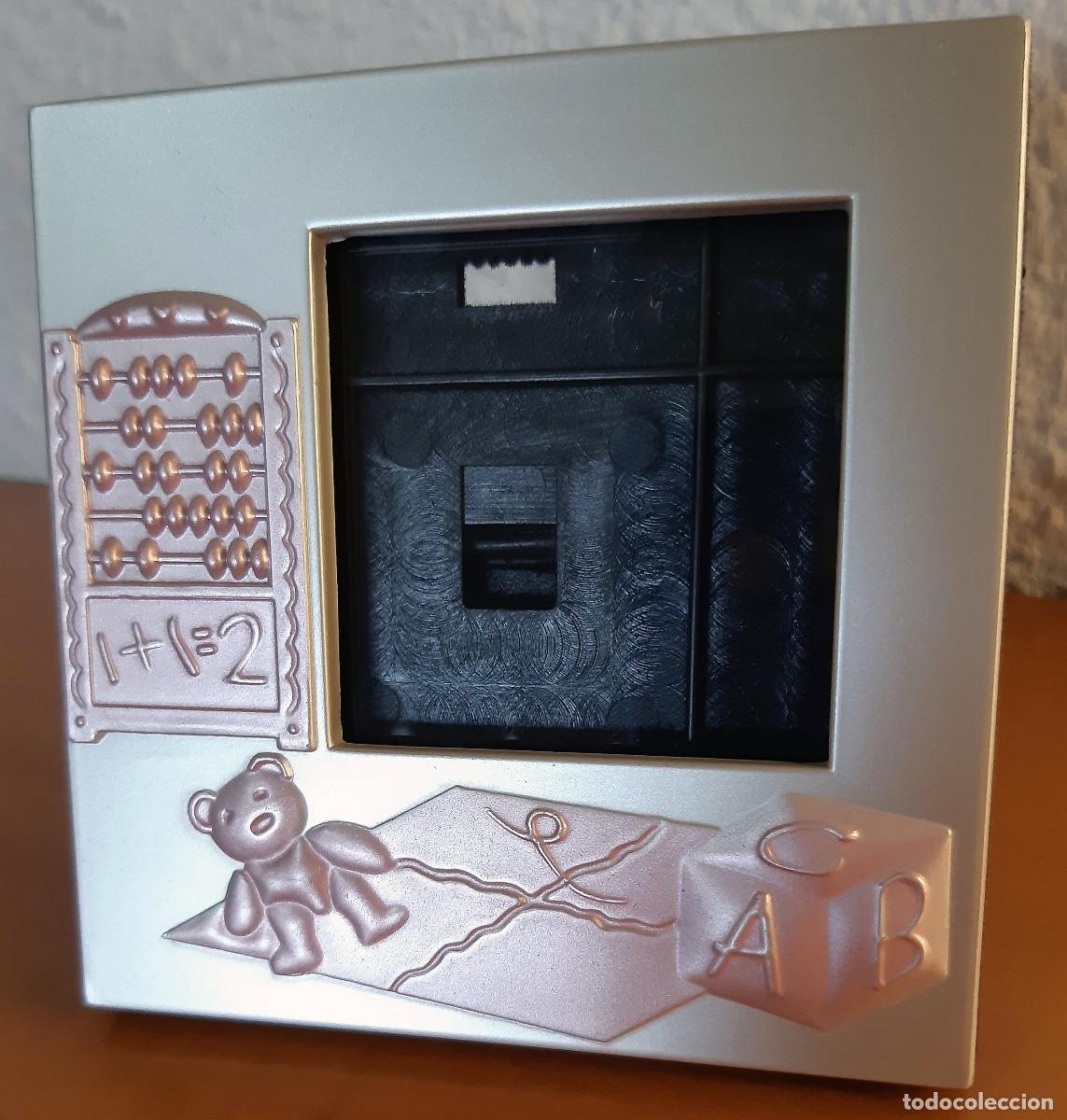 Antiquit&auml;ten: PORTAFOTOS MET&Aacute;LICO INFANTIL - PERFECTO ESTADO