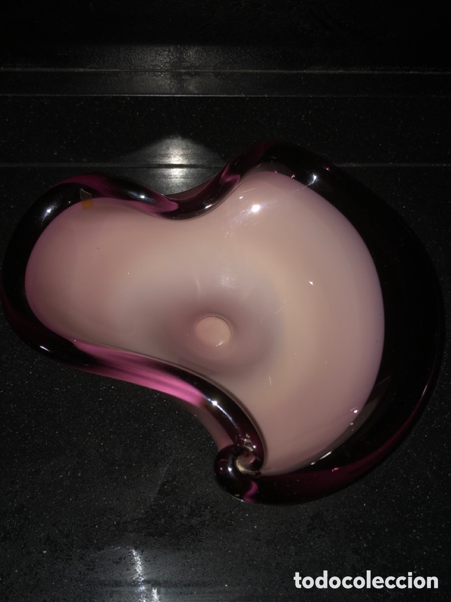 Antig&uuml;edades: Cenicero cristal murano (d&eacute;cada a&ntilde;os 60)