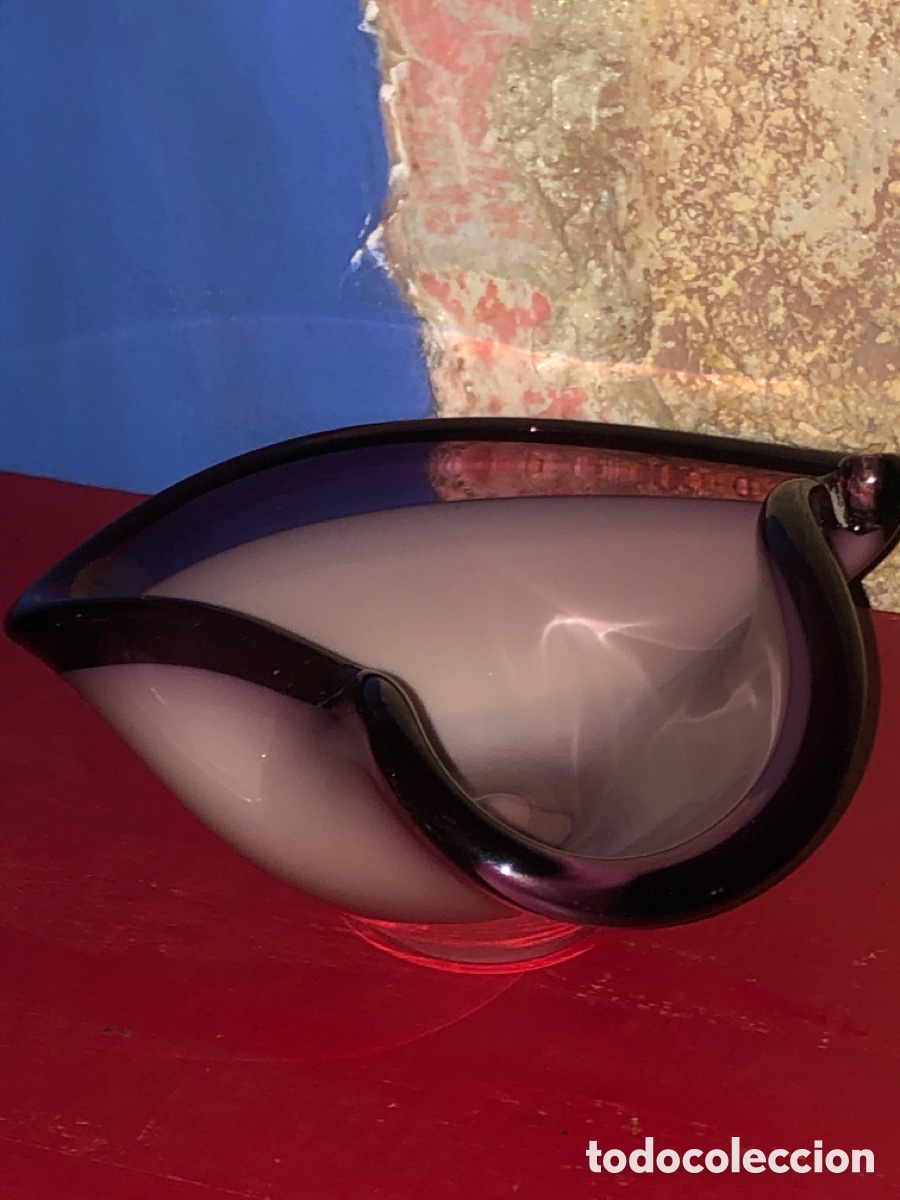 Antig&uuml;edades: Cenicero cristal murano (d&eacute;cada a&ntilde;os 60)