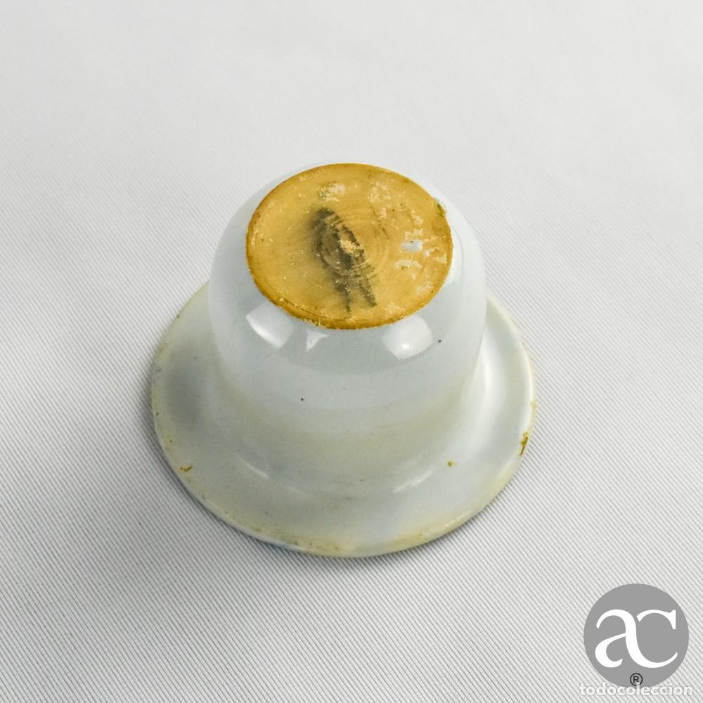 Antig&uuml;edades: Tinteiro octagonal em faian&ccedil;a da Torrinha - Foto 6