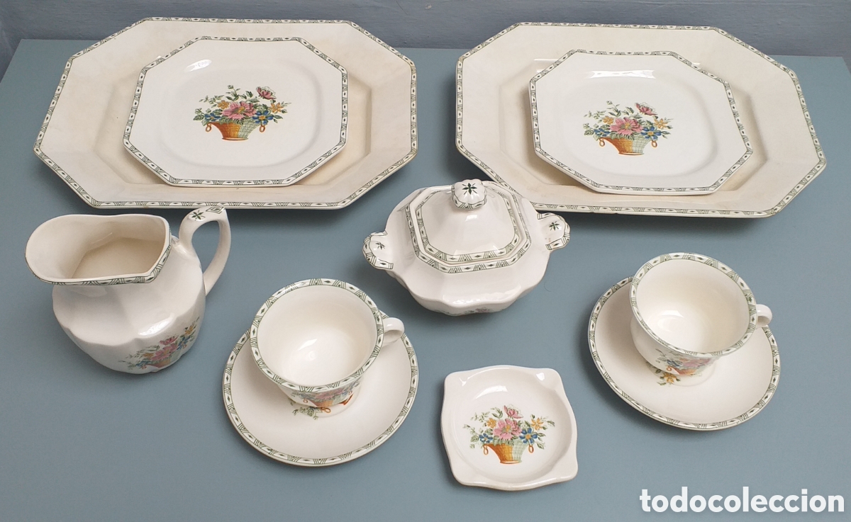 Antiques: Vajilla La Cartuja de Sevilla Pickman