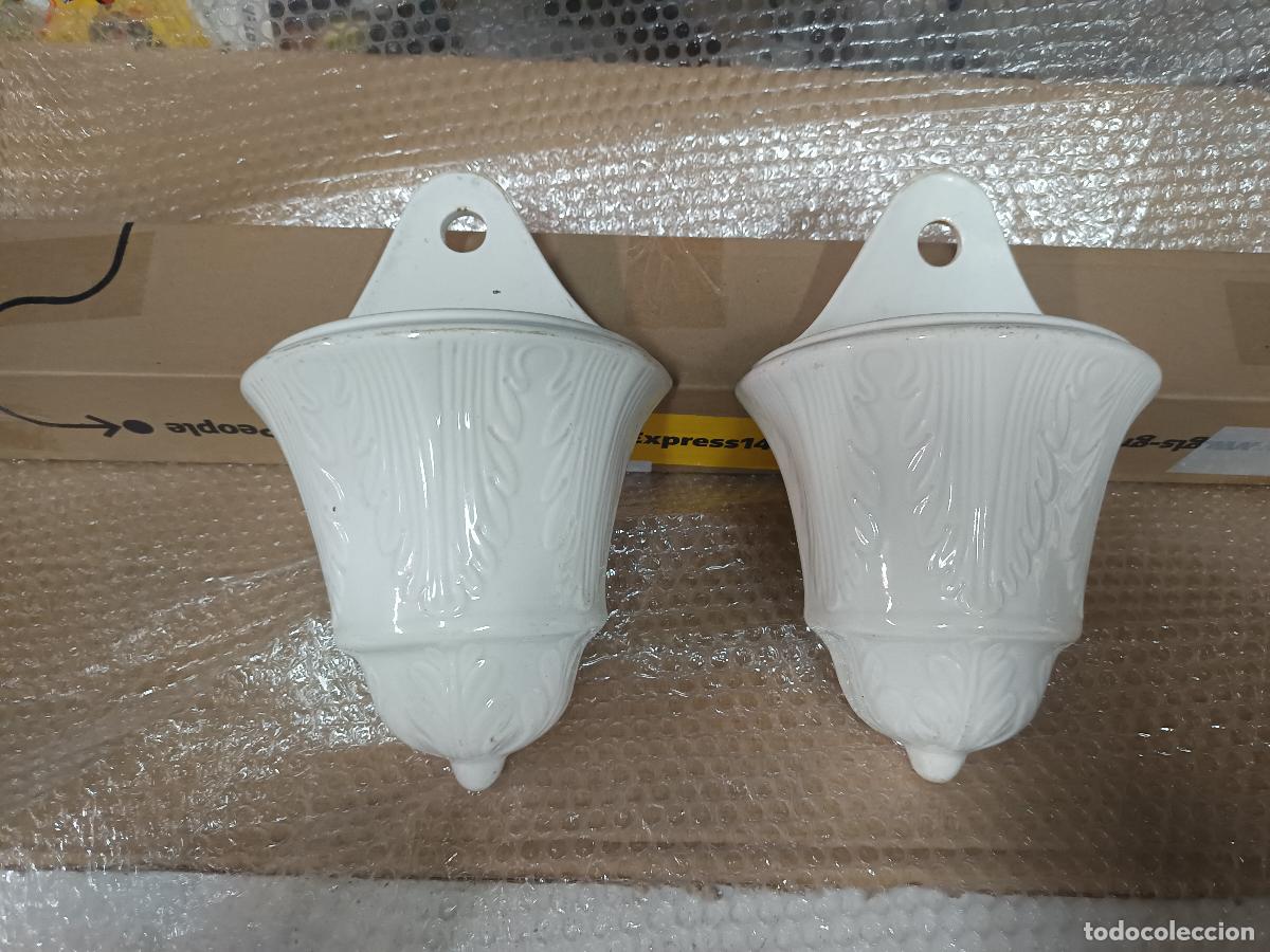 Antig&uuml;edades: ANTIGUAS JARDINERAS MACETEROS DE CERAMICA LA CARTUJA PICKMAN SEVILLA, SIGLO XIX