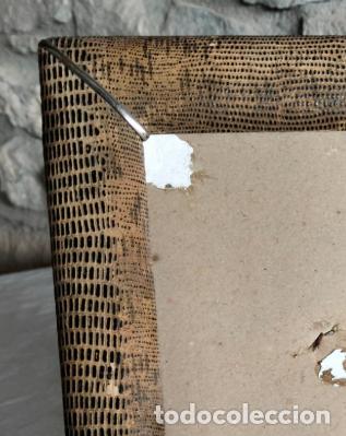 Oggetti Antichi: Marco cuadro porta fotos de cocodrilo o similar de los a&ntilde;os 40-50