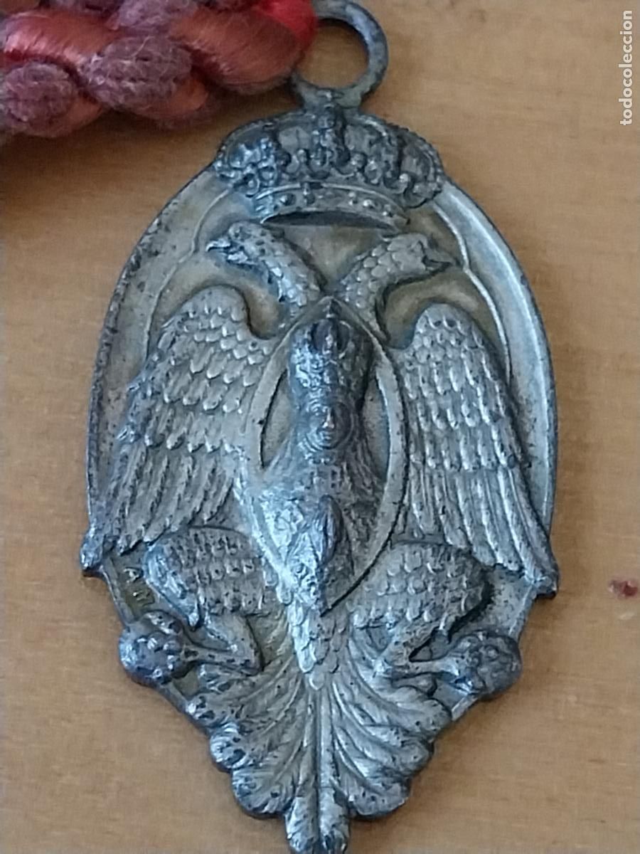 Antig&uuml;edades: VIRGEN SAGRARIO TOLEDO NTRA SRA MEDALLA AGUILA BIC&Eacute;FALA HERMANDAD 5.24CMS ALTO ORIGINAL ANTIGUA