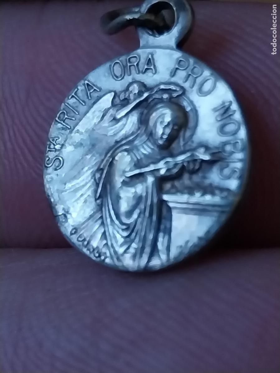Antiques: SANTA RITA MEDALLA 1.28CMS ALTO ORIGINAL ANTIGUA
