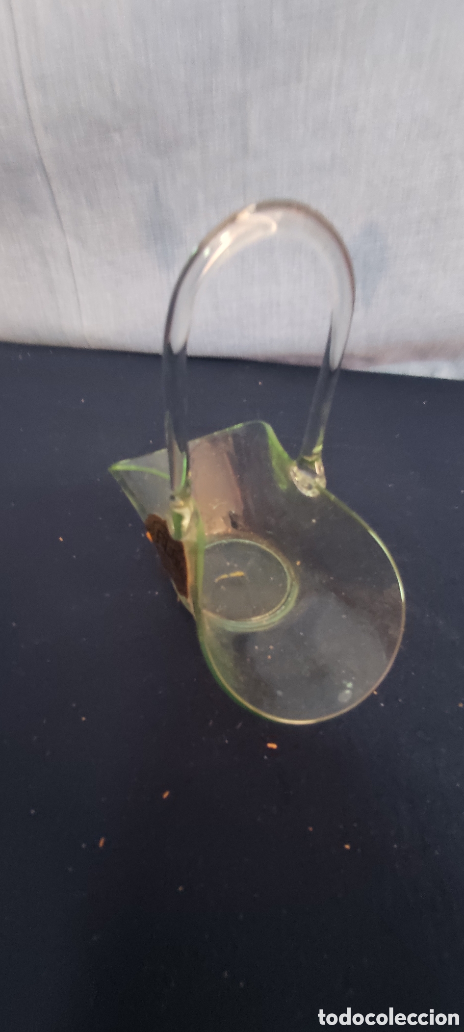 Antig&uuml;edades: Peque&ntilde;a Cesta de cristal - Foto 4
