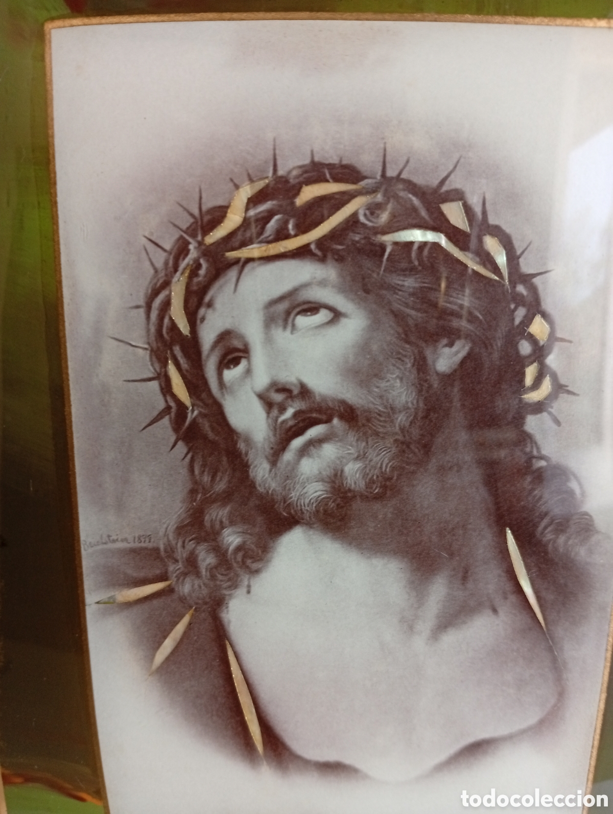 Antig&uuml;edades: Plafon de vidrio pintado &rdquo; ecce homo&rdquo; - Foto 2