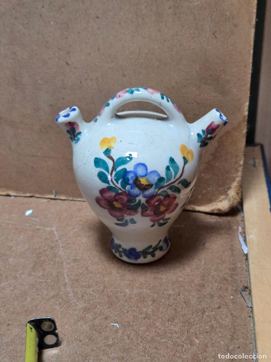 Antig&uuml;edades: mini botijo de ceramica