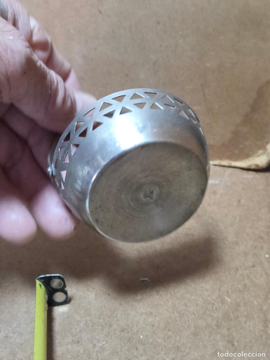 Antig&uuml;edades: mini cesto plateado antiguo - Foto 3