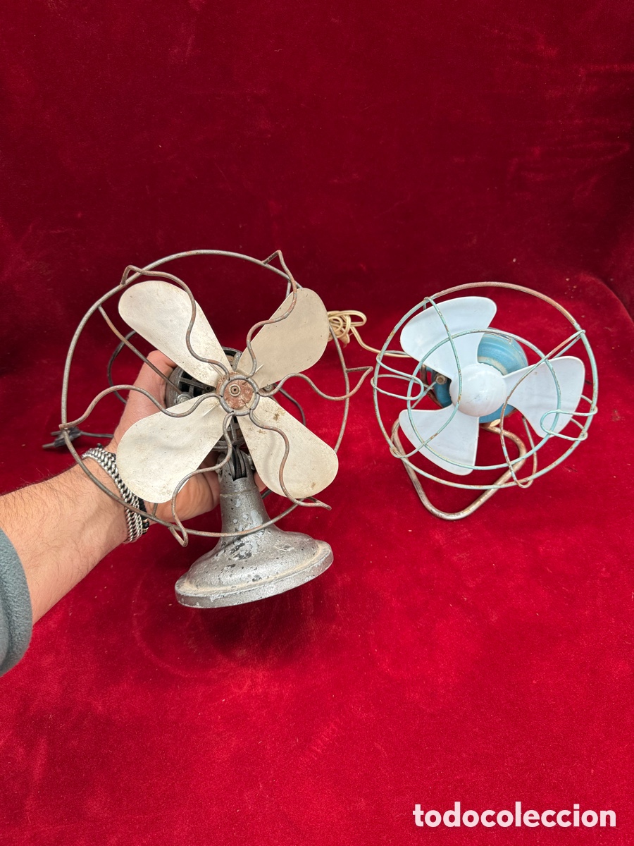 Antig&uuml;edades: Lote de dos antiguos ventiladores,Numax y Tymesa!