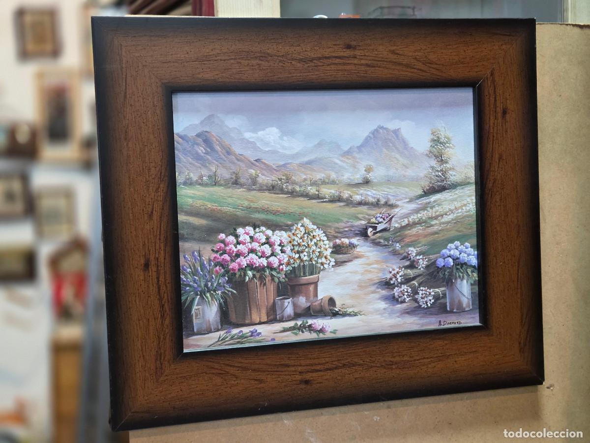 Antig&uuml;edades: cuadro decorativo flores - Foto 1