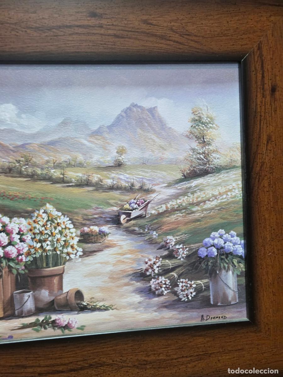 Antig&uuml;edades: cuadro decorativo flores - Foto 2