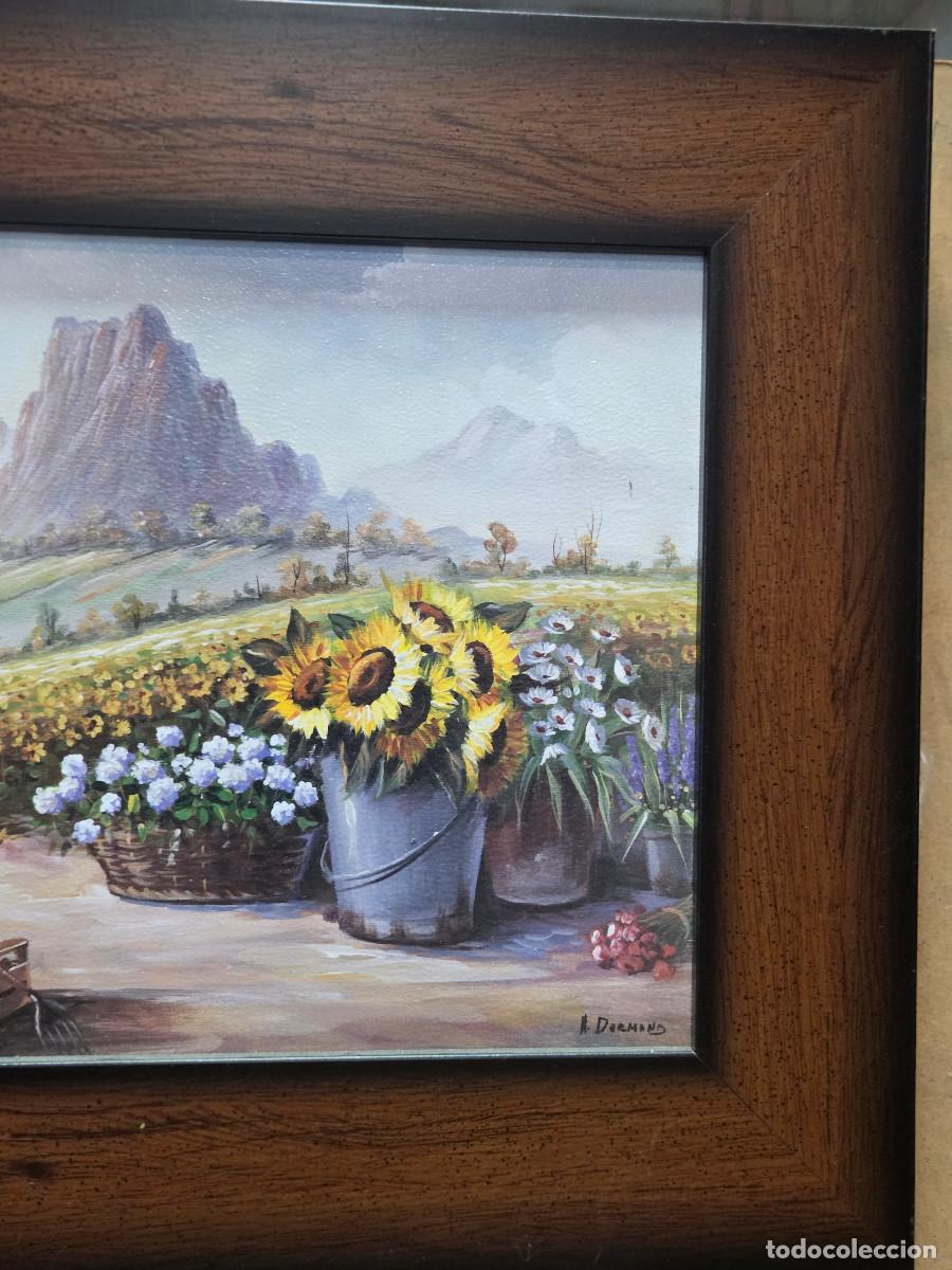 Antig&uuml;edades: cuadro decorativo girasoles - Foto 2