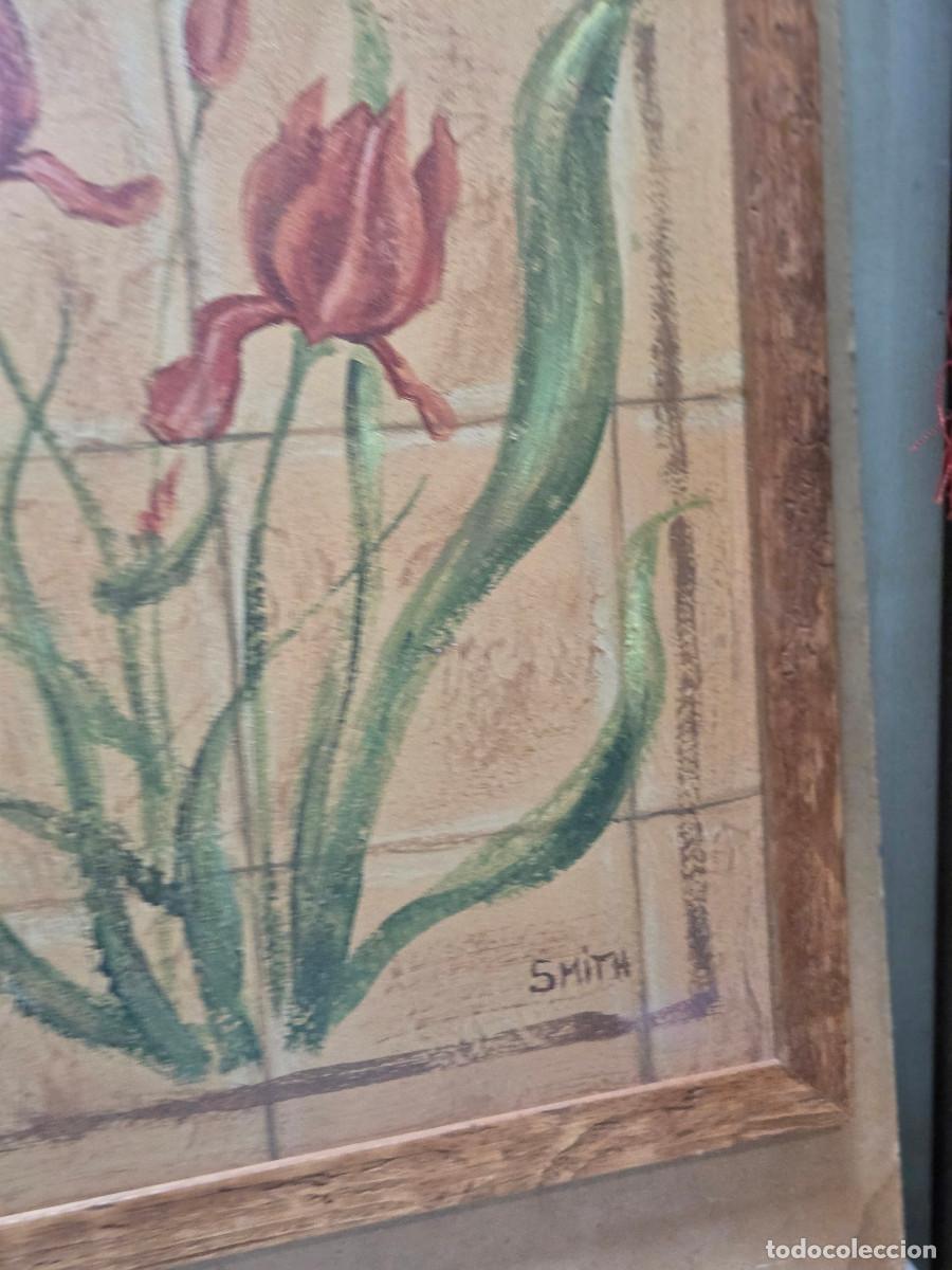 Antig&uuml;edades: cuadro decorativo flores - Foto 2
