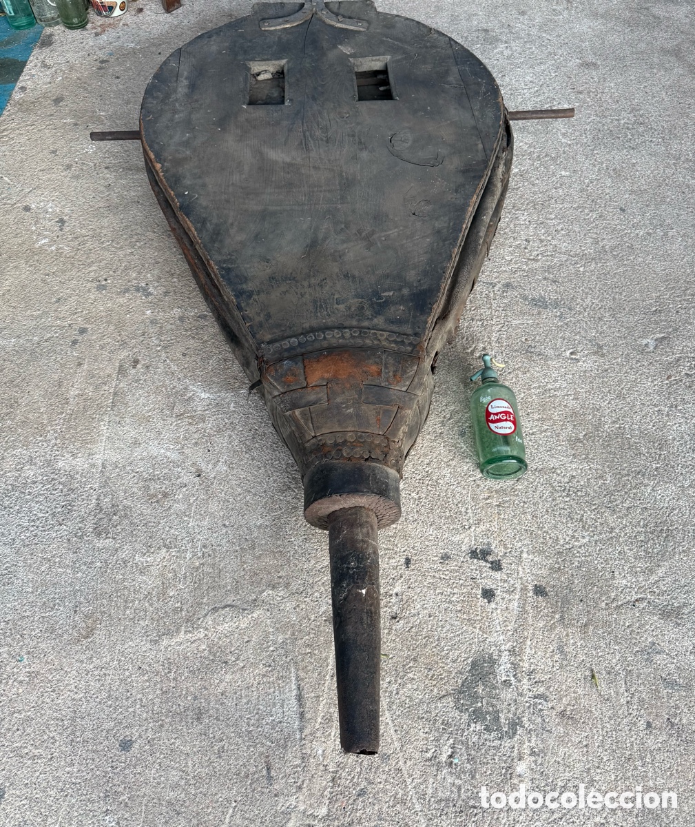 Antig&uuml;edades: Espectacular y enorme fuelle de forjador,Sig.XIX,Fechado!