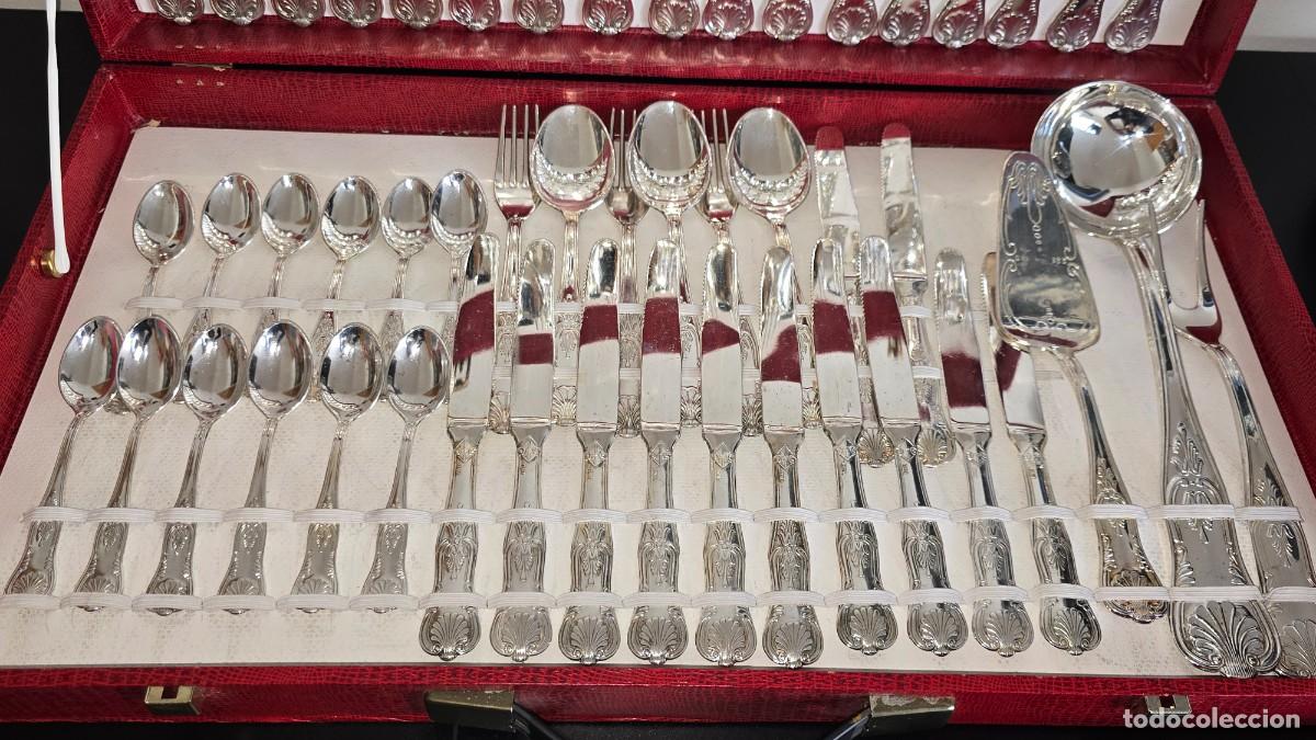 Antig&uuml;edades: Antigua cuberteria arg 800 silver plated. - Foto 6