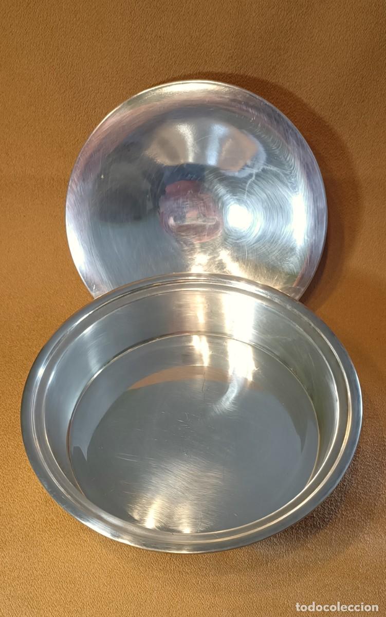 Antig&uuml;edades: Legumbrera de Alpaca Plateada con Tapa - Foto 5