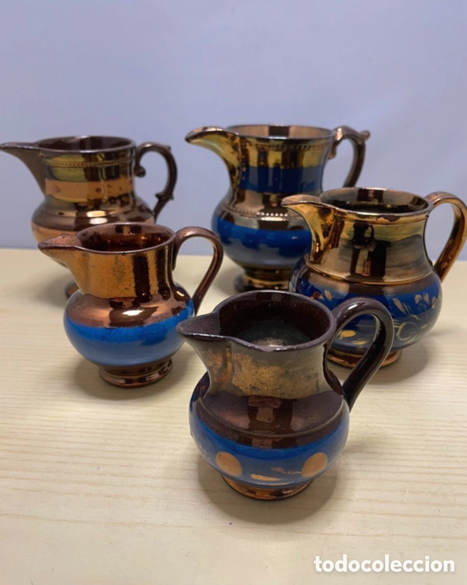 Antiguidades: Lote de 5 jarras Bristol