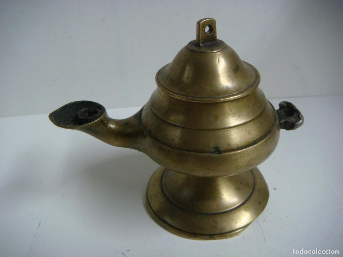 Antig&uuml;edades: CANDIL ANTIGUO EN BRONCE-(&) - Foto 1