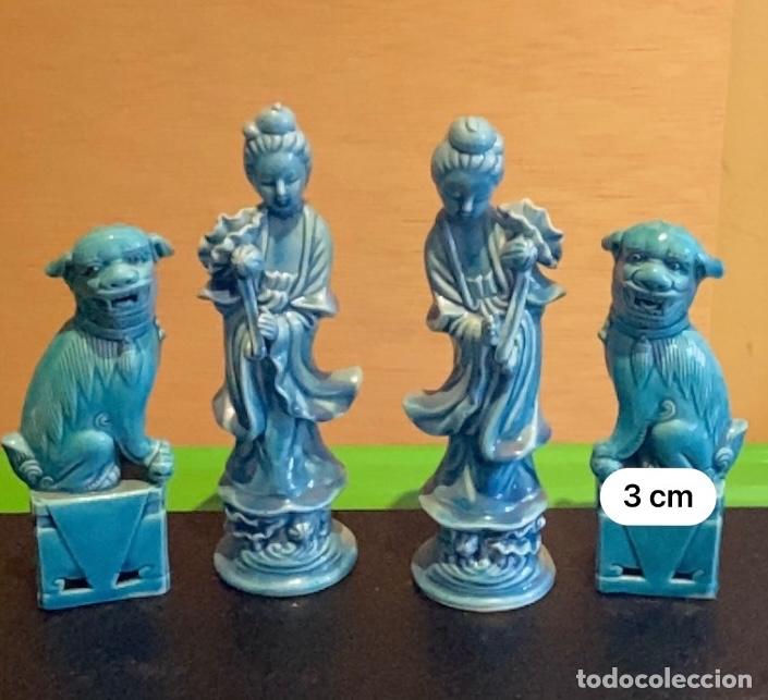 Antiquit&auml;ten: Perros Foo Cer&aacute;mica 11 cm