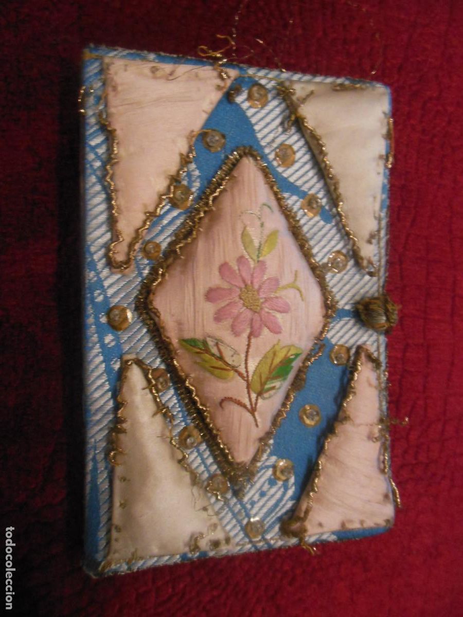Antiques: TARJETERO O MONEDERO MUJER SIGLO XIX BORDADO SEDA