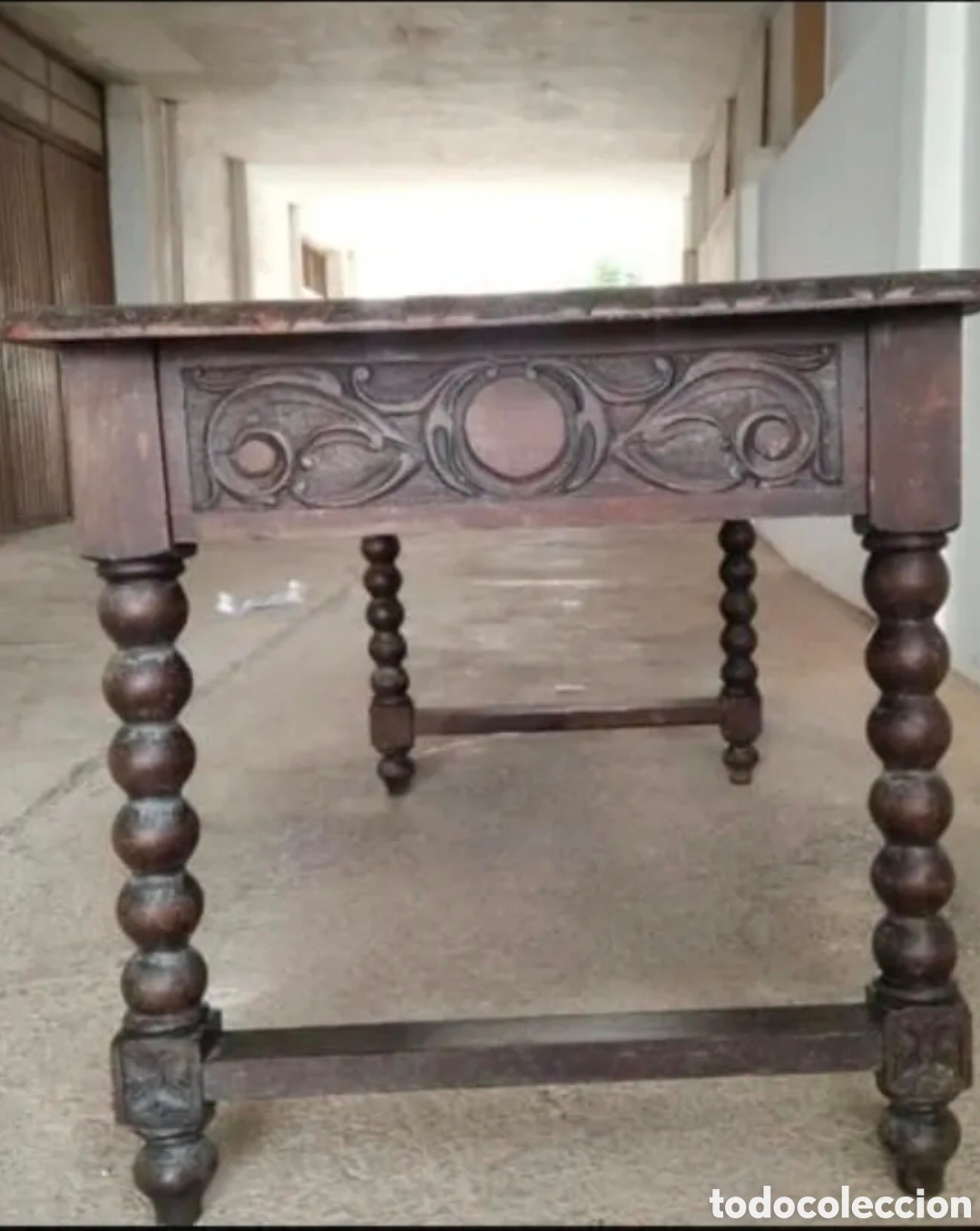 Antig&uuml;edades: Escritorio barroco castellano siglo xlx