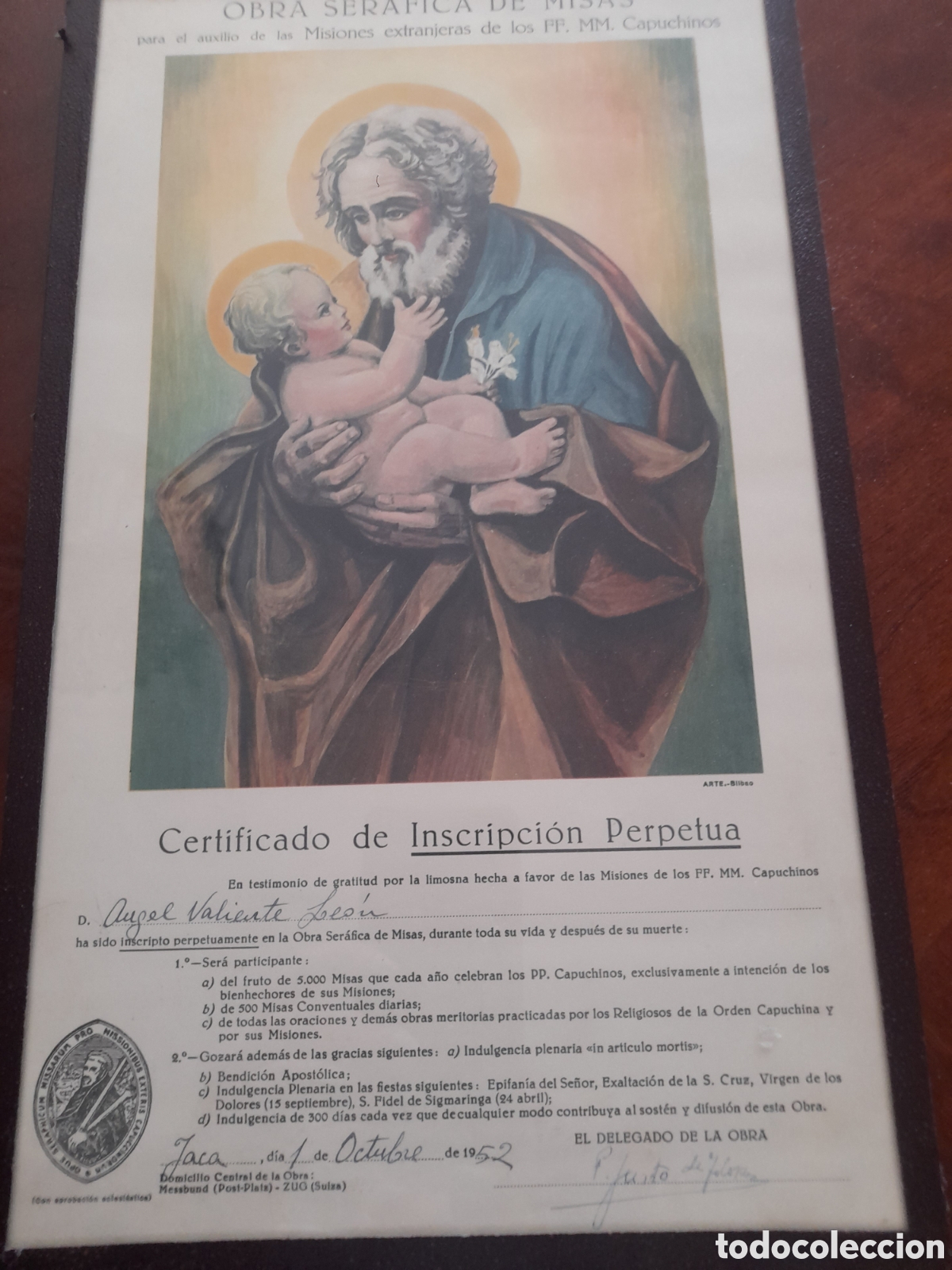 Antig&uuml;edades: Obra serafica de misas