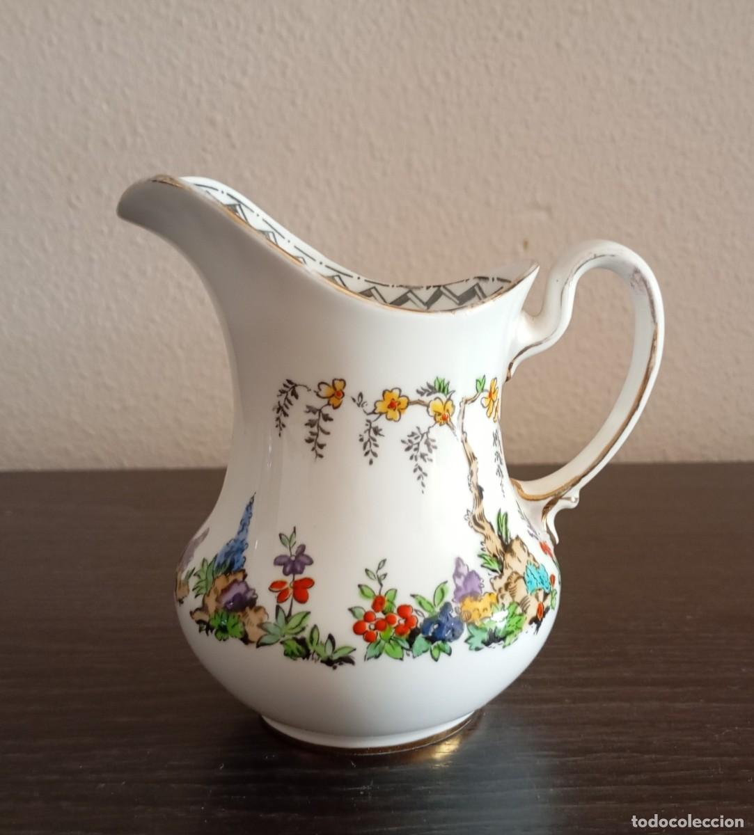 Antiquit&eacute;s: BONITA JARRA DE LECHE DE PORCELANA FINA, ANTIGUA DE 1940,TUSCAN CHINA,HECHA EN INGLATERRA