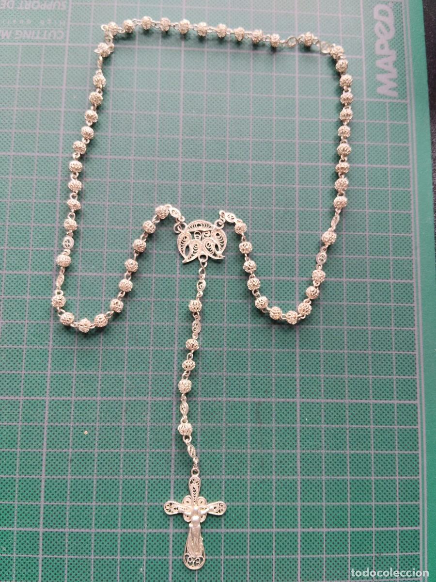 Oggetti Antichi: ROSARIO ANTIGUO DE PLATA (3)