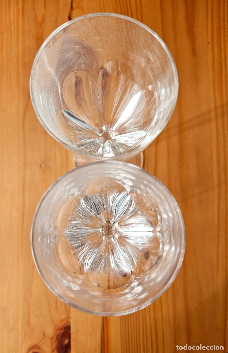 Oggetti Antichi: Lote de 6 copas de vino de cristal St. Louis