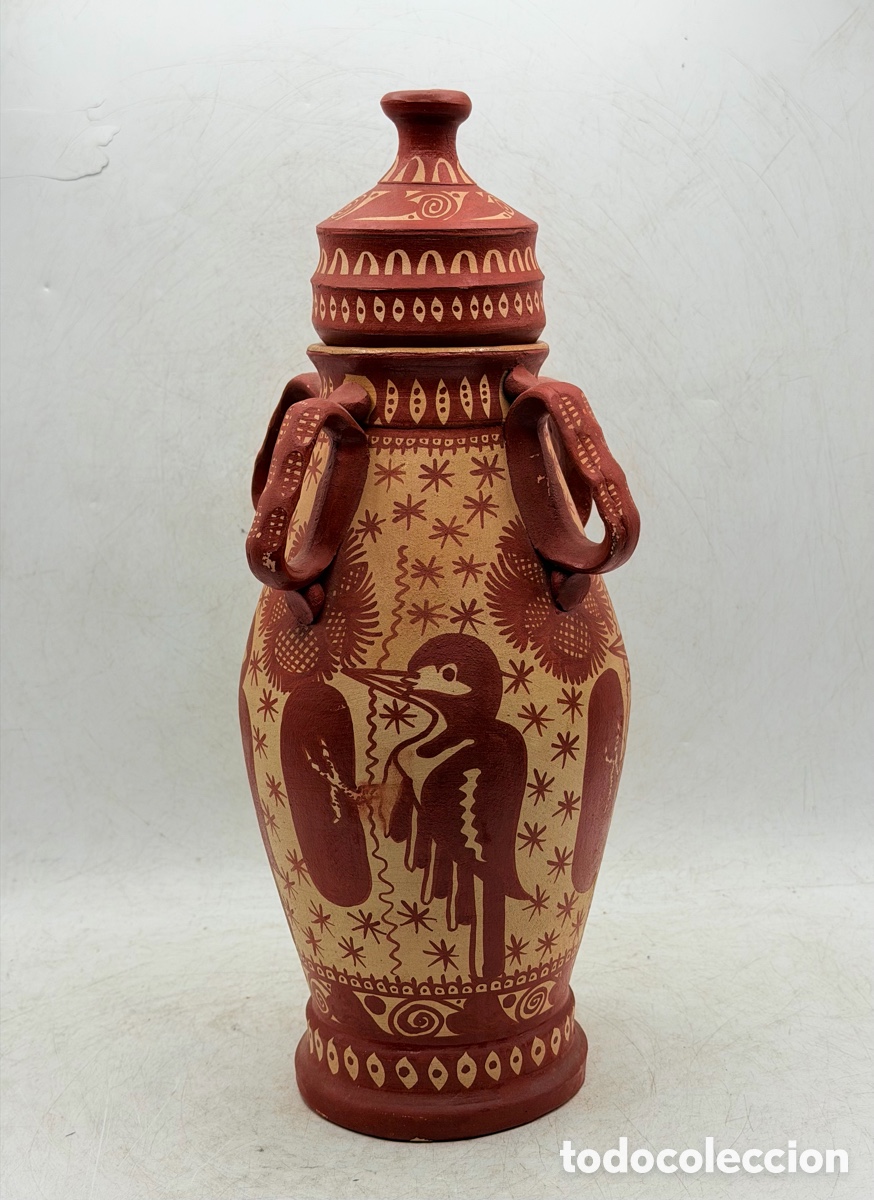 Antig&uuml;edades: Antiguo Jarr&oacute;n de Aves Pintado