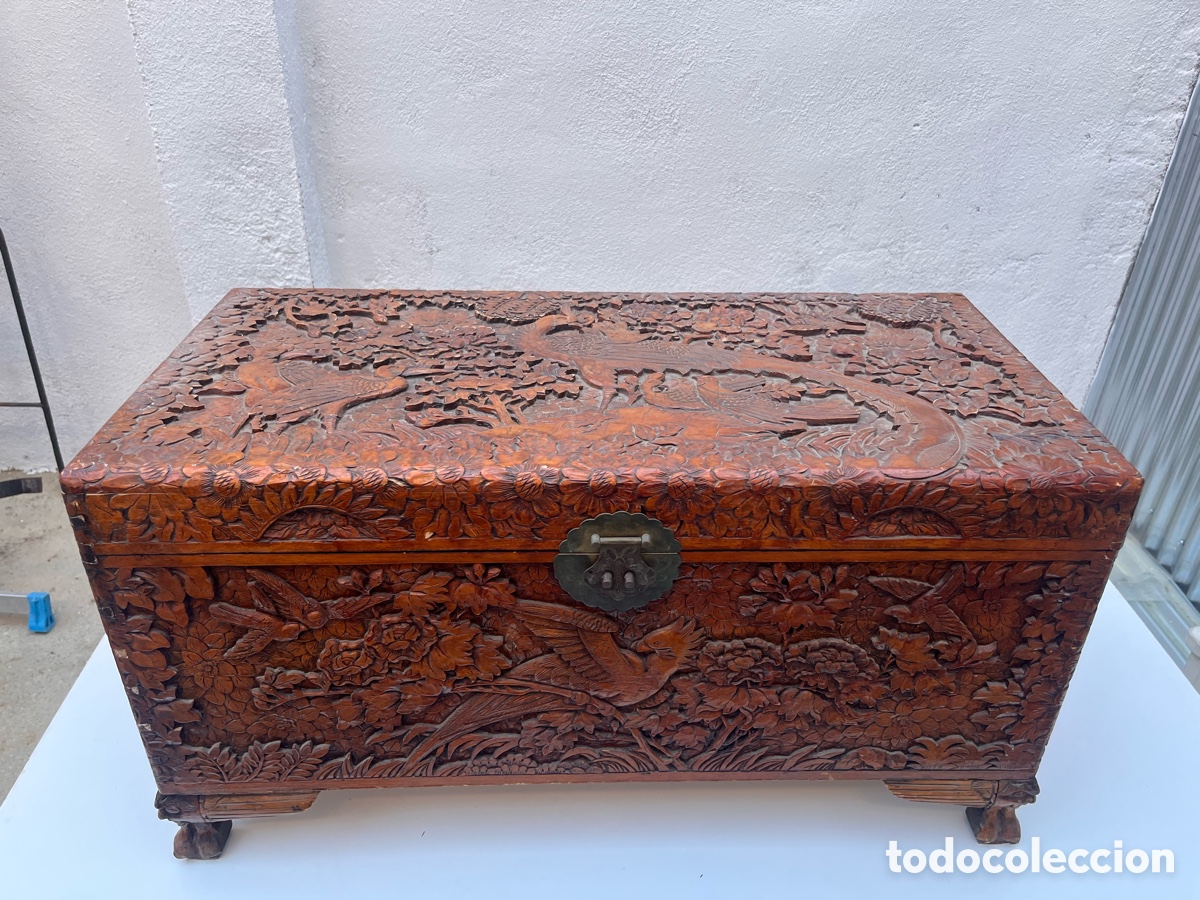 Antig&uuml;edades: Ba&uacute;l de alcanfor tallado - Foto 6