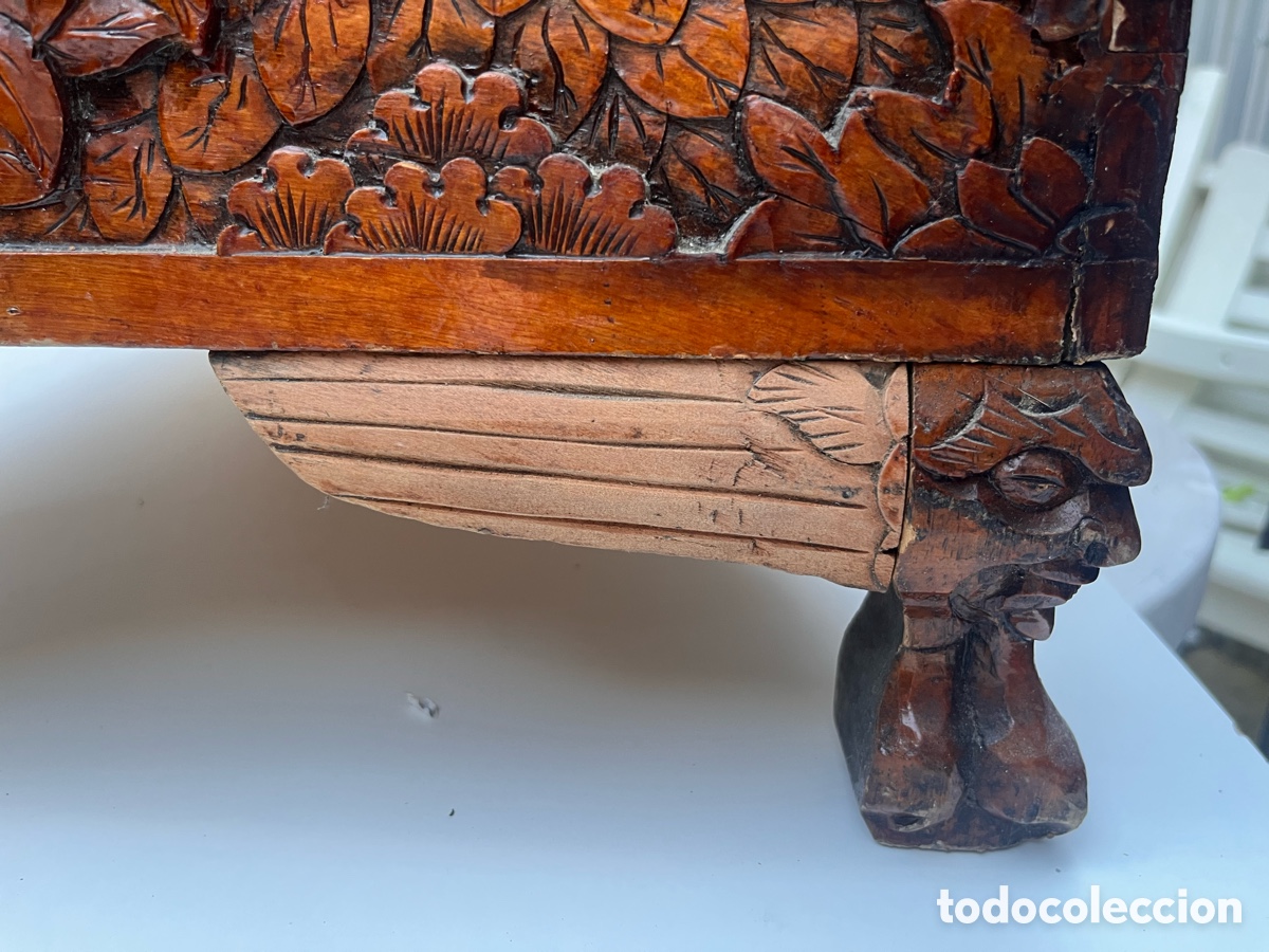 Antig&uuml;edades: Ba&uacute;l de alcanfor tallado - Foto 9