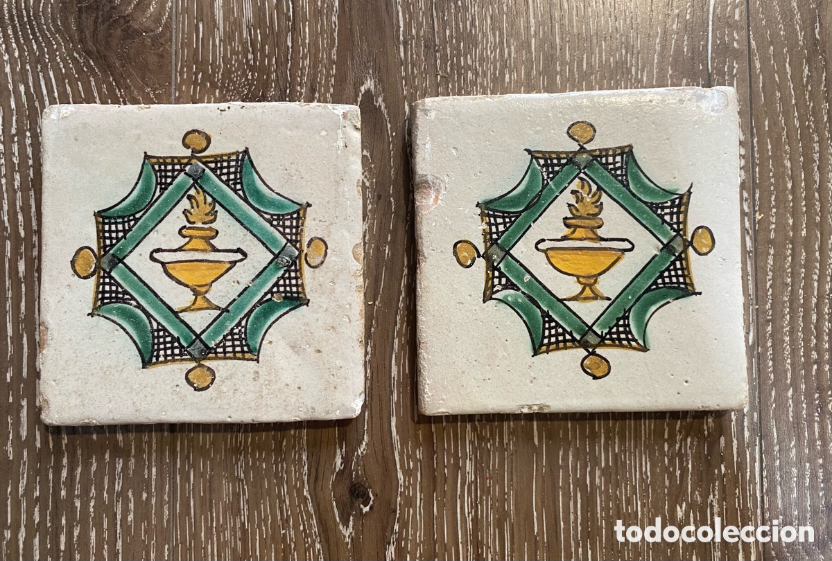 Antig&uuml;edades: Azulejo catalan antiguo. Siglo XVIII