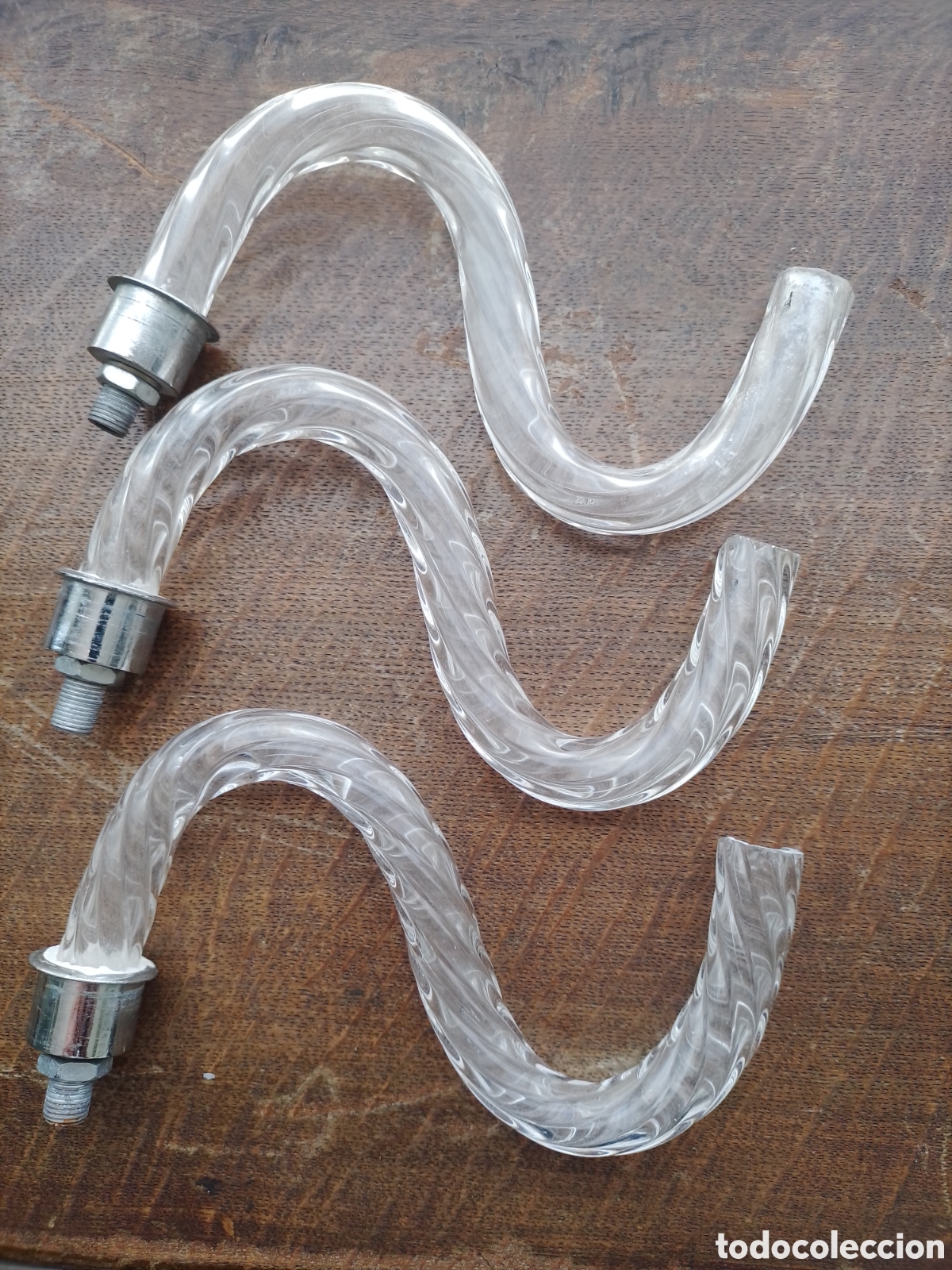 Antig&uuml;edades: Brazos para lampara cristal. - Foto 1
