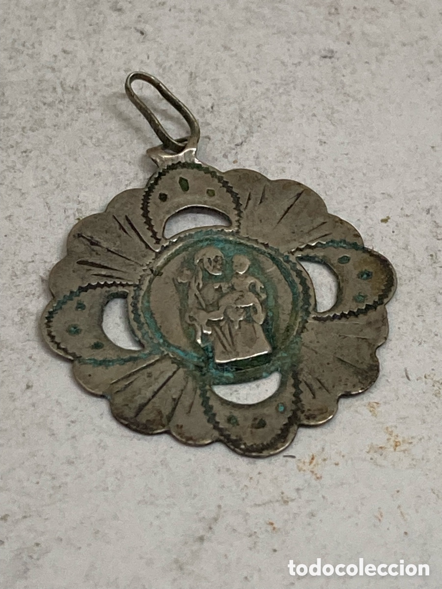 Antig&uuml;edades: Medalla de plata religiosa C569 - Foto 1