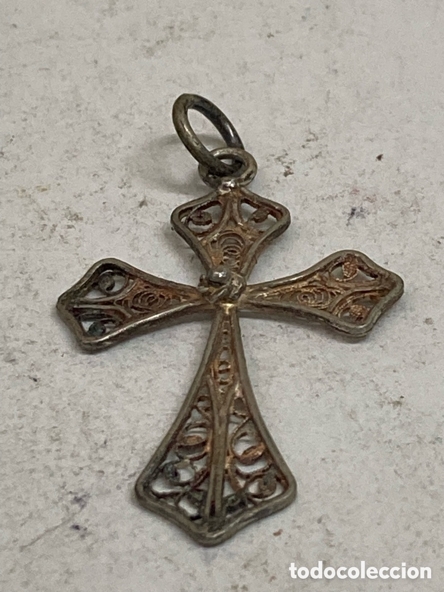 Antig&uuml;edades: Cruz de plata religiosa C569 - Foto 1