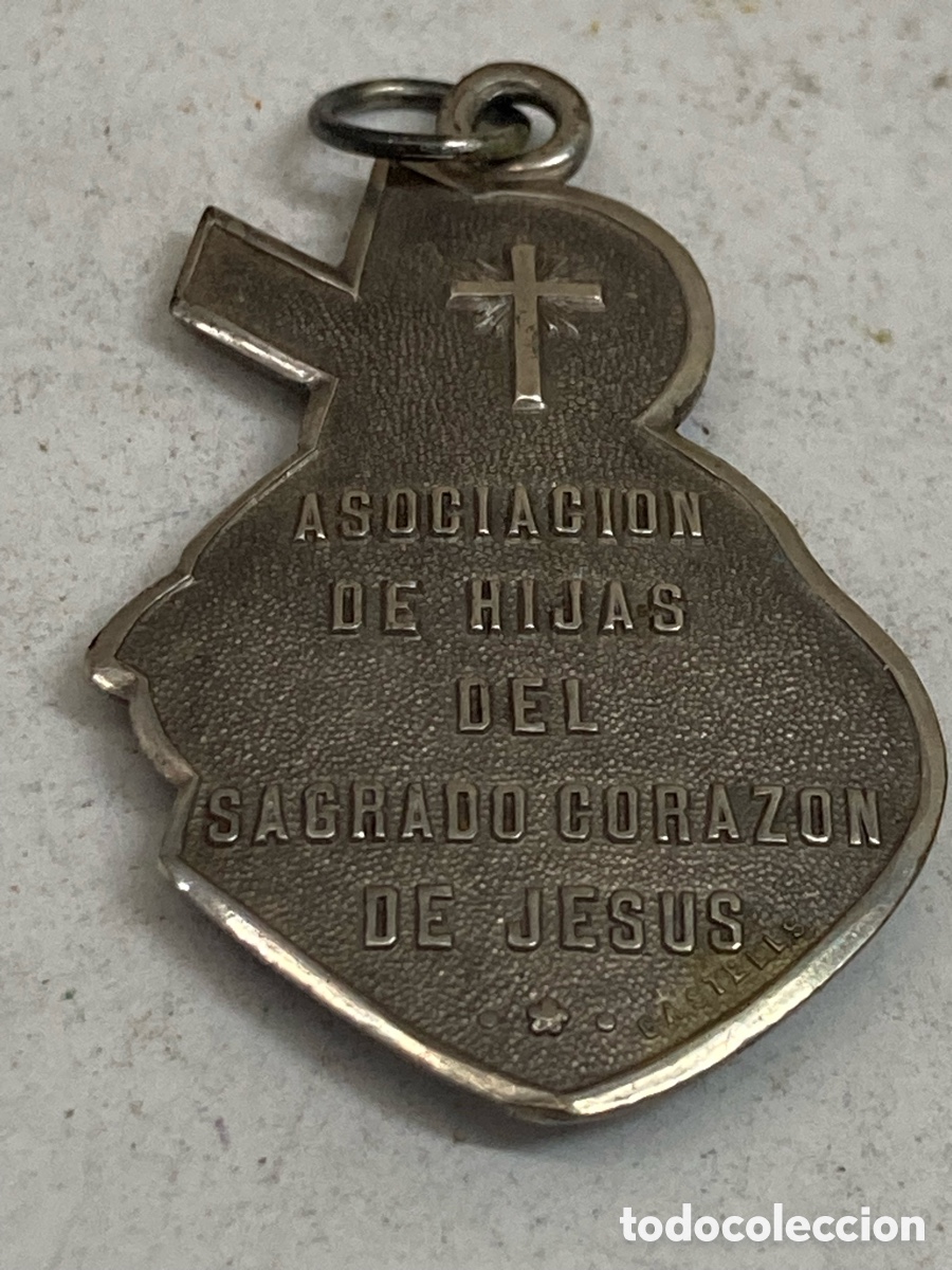 Antig&uuml;edades: Medalla de plata religiosa C569 - Foto 2