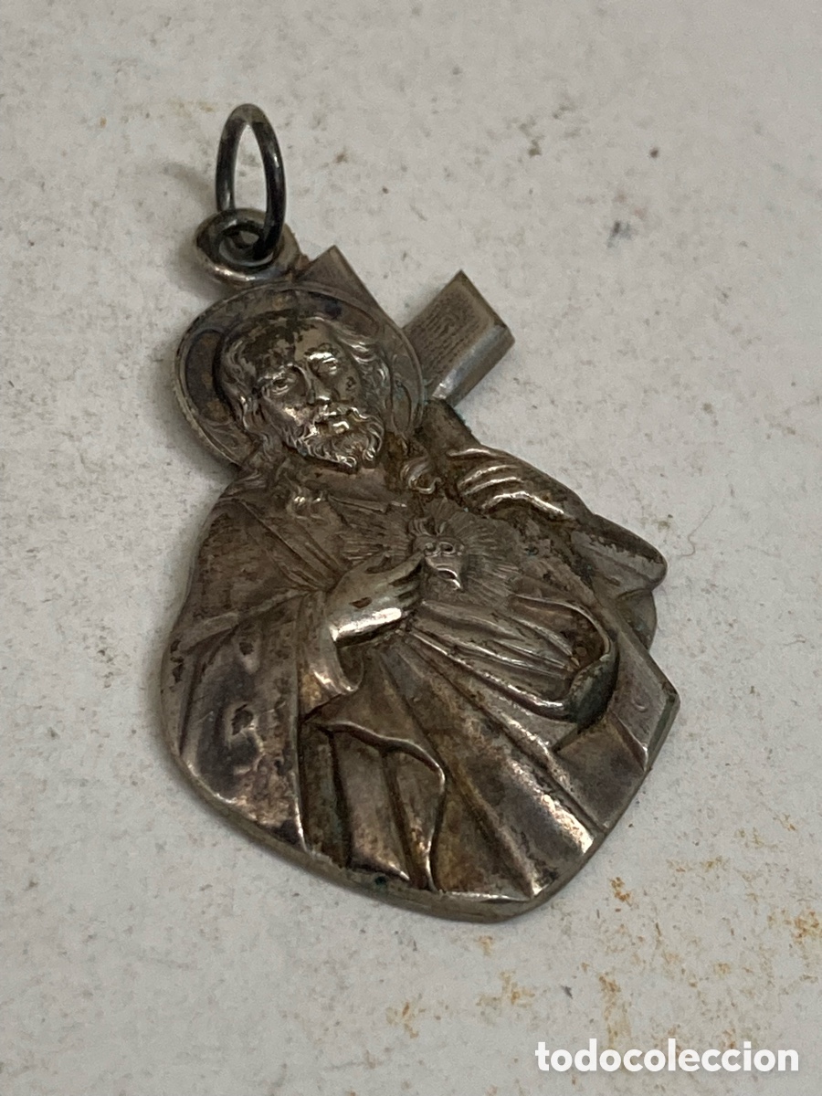 Antig&uuml;edades: Medalla de plata religiosa C569 - Foto 1