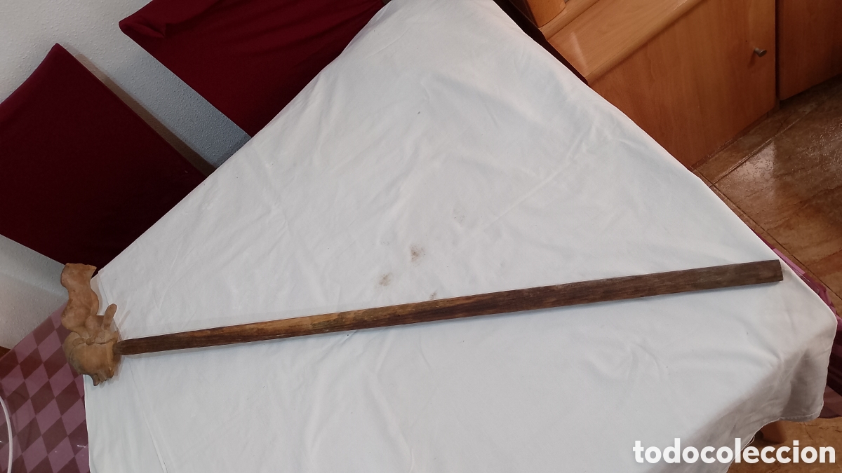 Antig&uuml;edades: Antiguo bast&oacute;n cabeza de mujer tallada - Foto 7