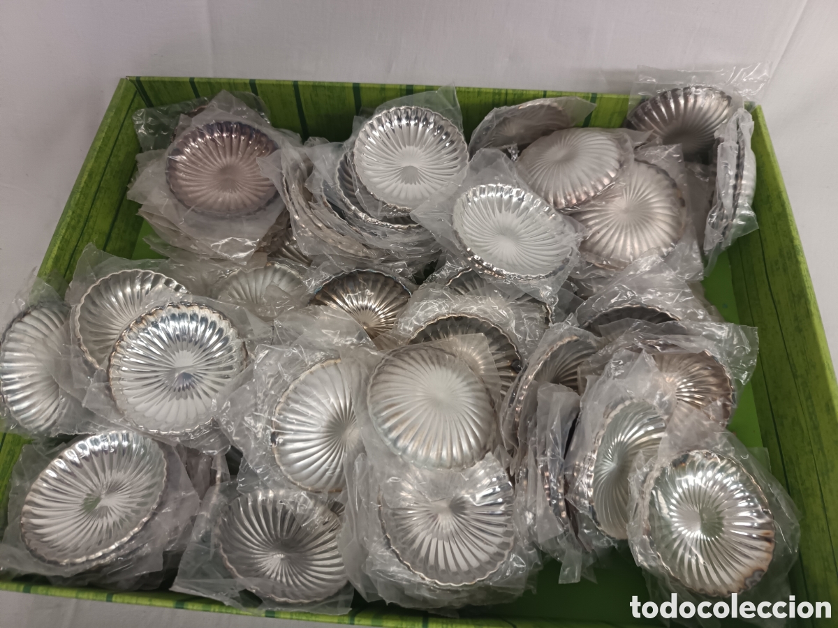 Antig&uuml;edades: LOTE DE 100 BANDEJITAS DE ALPADUR, ALPACA, NUEVAS