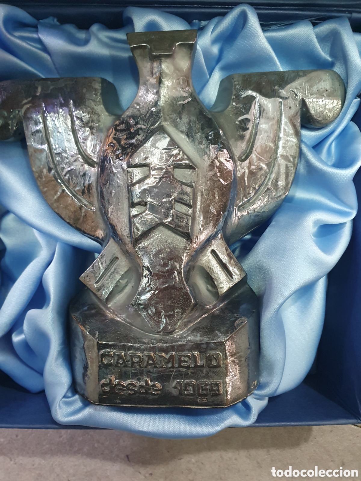 Antiquit&auml;ten: Rara escultura plata de ley. Escultor Romero. Fabrica Caramelo. (L40)