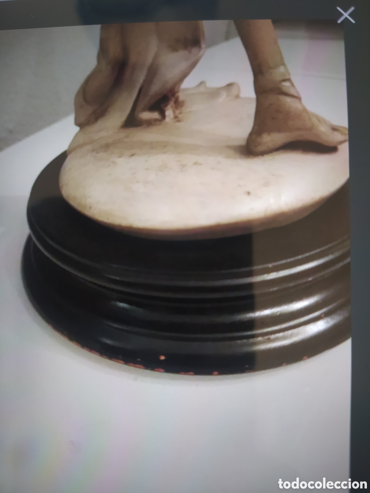 Antig&uuml;edades: Figura bailarina con base de madera - Foto 5