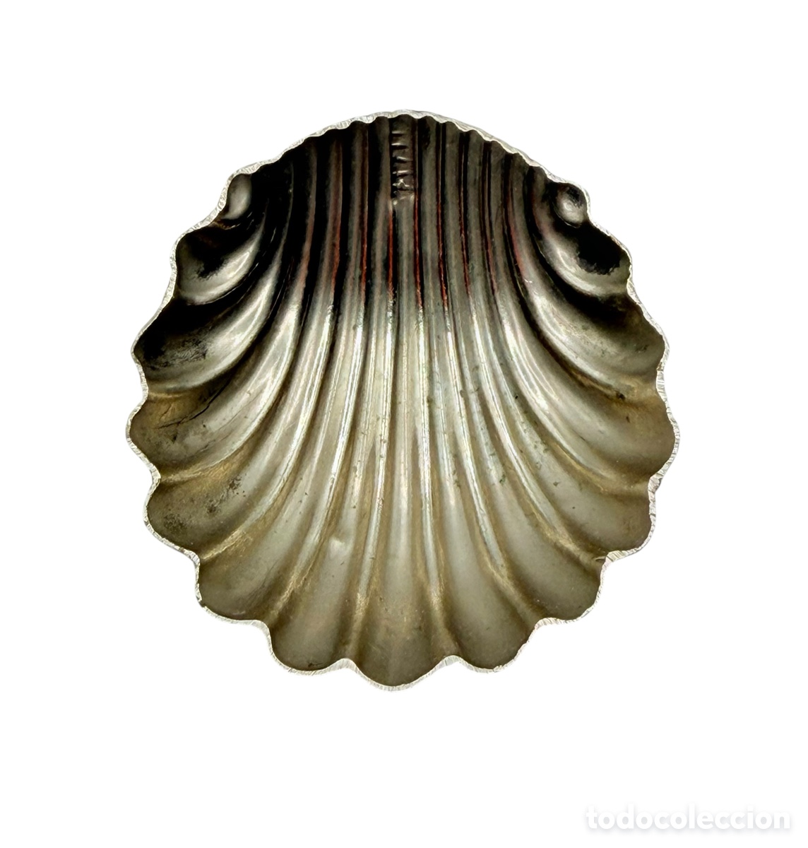 Antig&uuml;edades: Antigua Bandeja de Concha Plateada