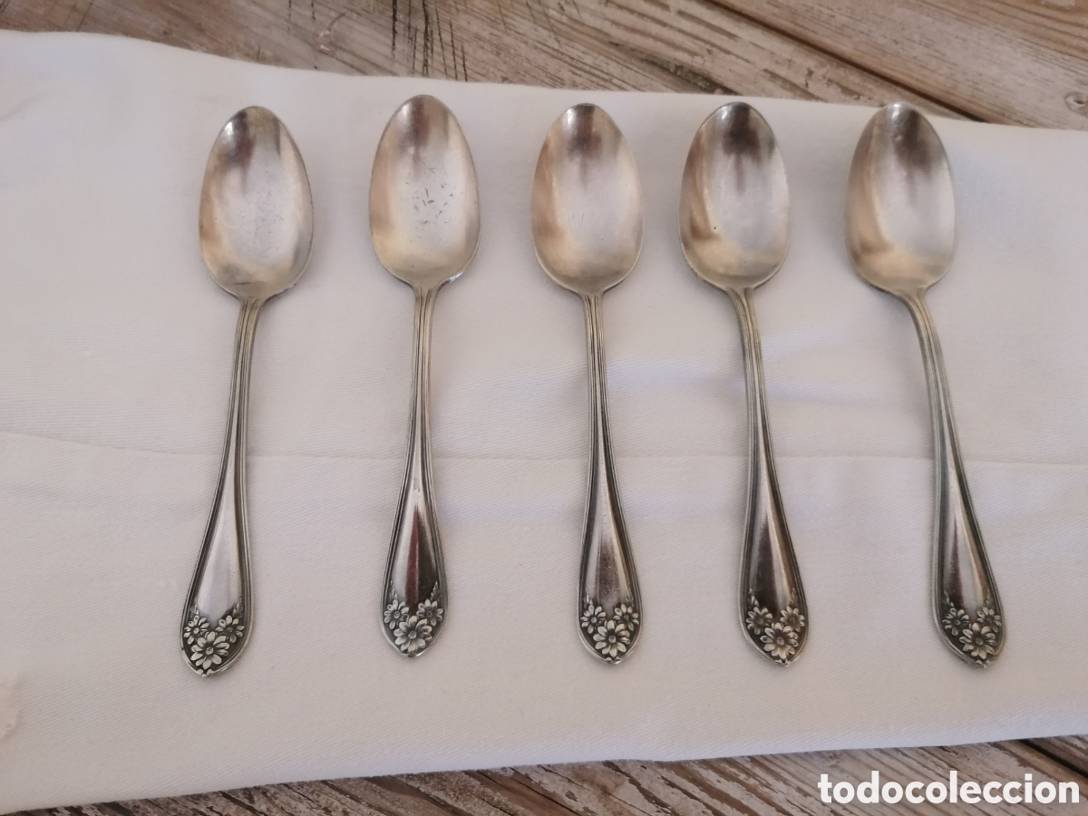 Antig&uuml;edades: Cucharas antiguas ba&ntilde;o de plata - Foto 1