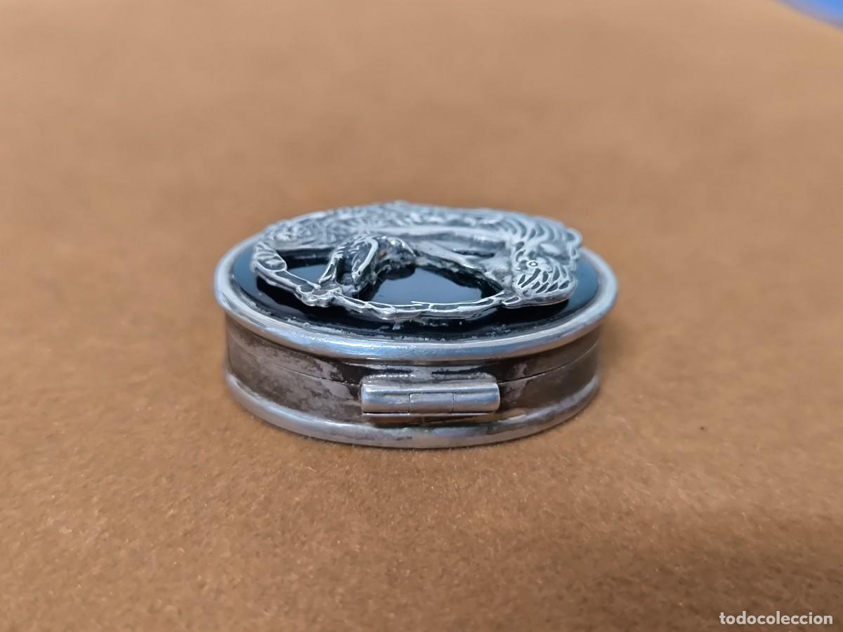 Antig&uuml;edades: CAJA PASTILLERO EN PLATA Y ONIX - Foto 4