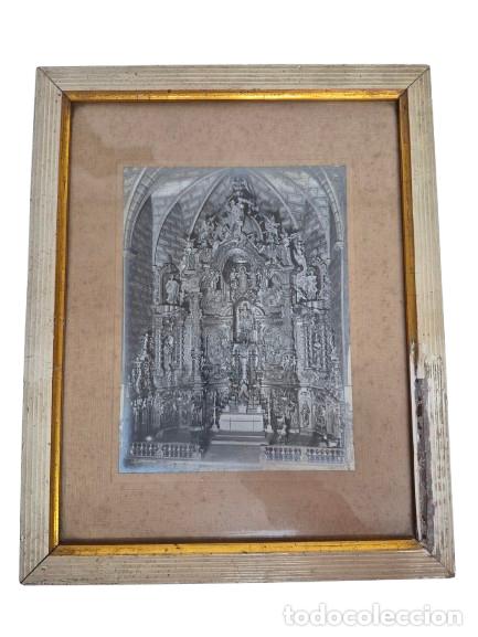 Antiquit&auml;ten: Antigua Fotograf&iacute;a del Altar Mayor de Santa Mar&iacute;a de Cadaques - Sello del Fot&oacute;grafo - Enmarcada