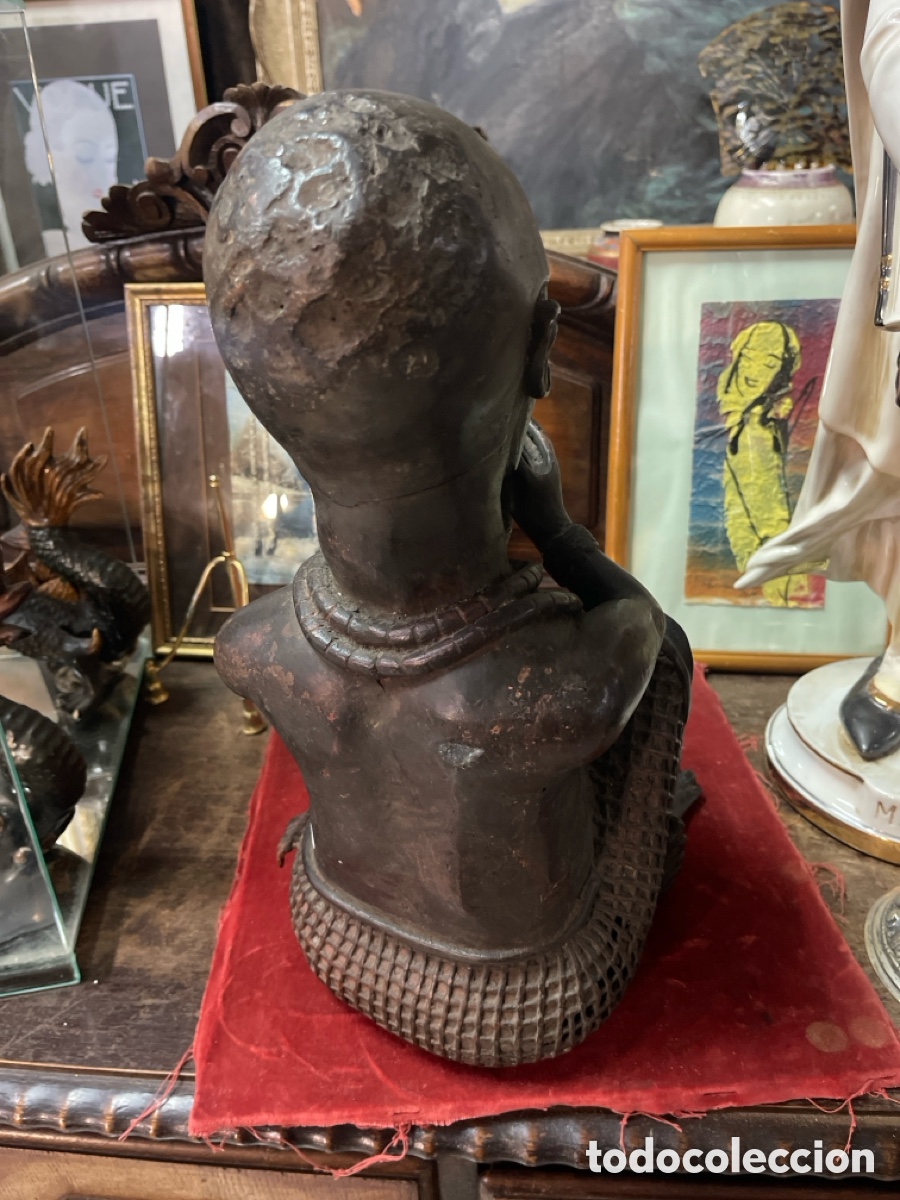 Antig&uuml;edades: Bronce de Nigeria Ben&iacute;n - Foto 3