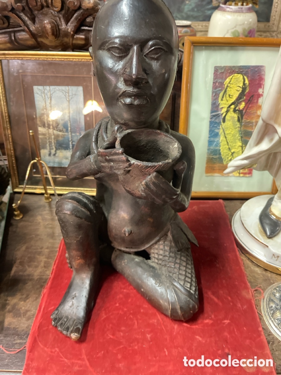 Antig&uuml;edades: Bronce de Nigeria Ben&iacute;n - Foto 1