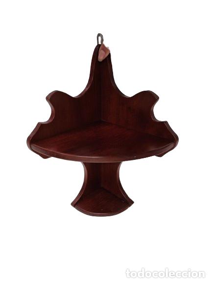 Antiquit&auml;ten: Decorativa Rinconera con Estantes - Madera de Caoba